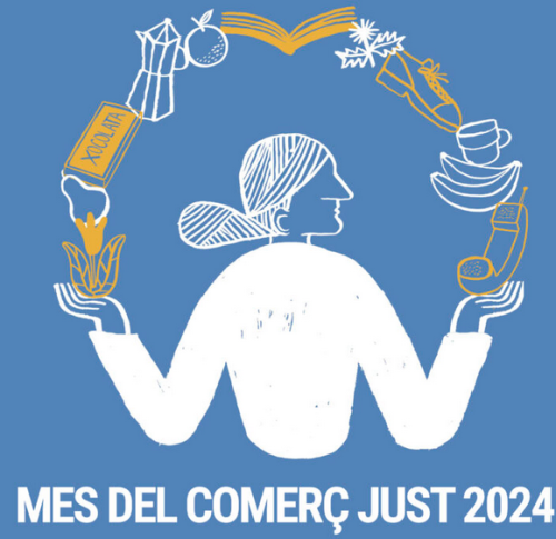 Cartel campaña mes del Comercio Justo LaCoordi.cat